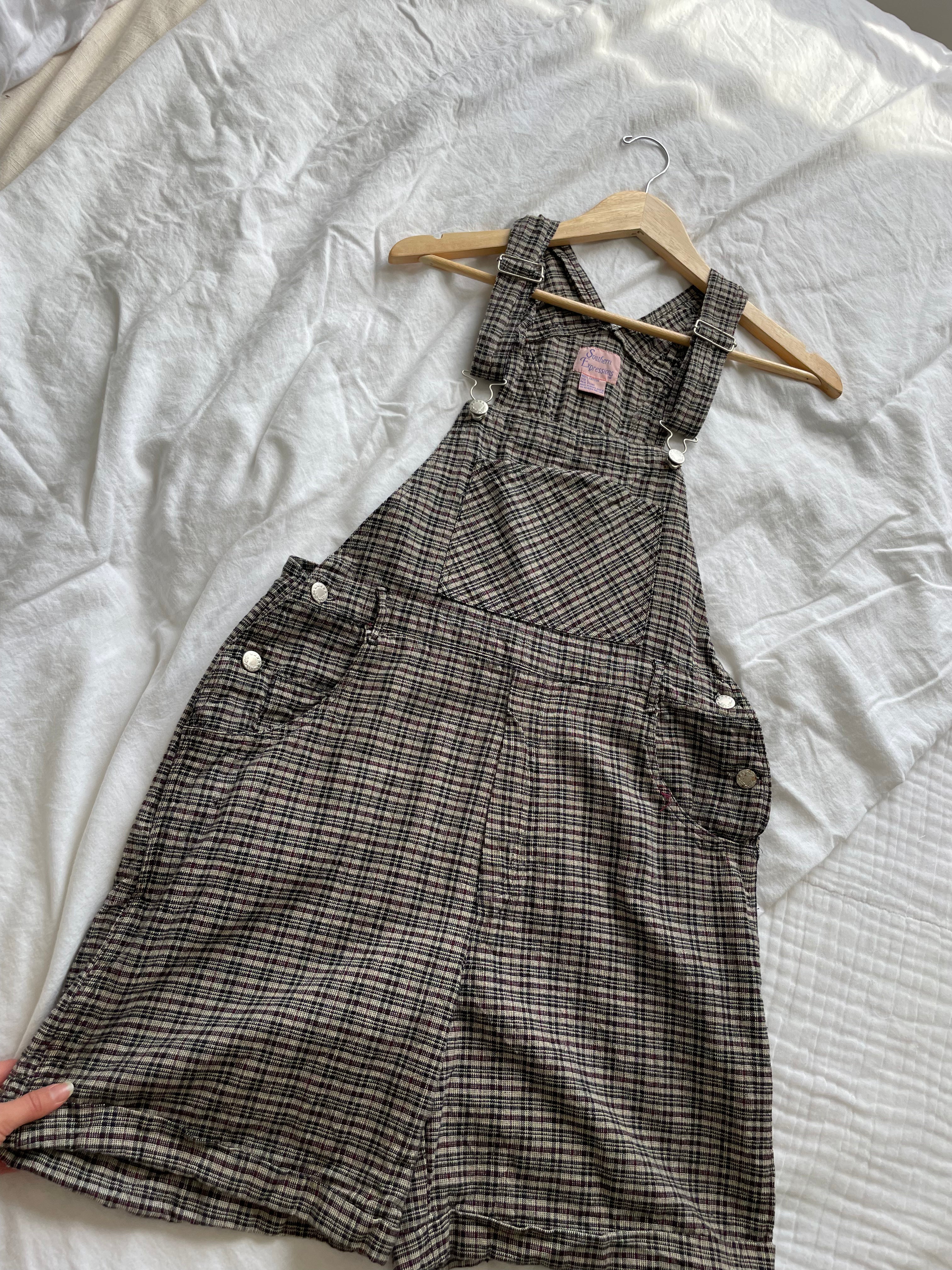 Plaid Shortalls (L)