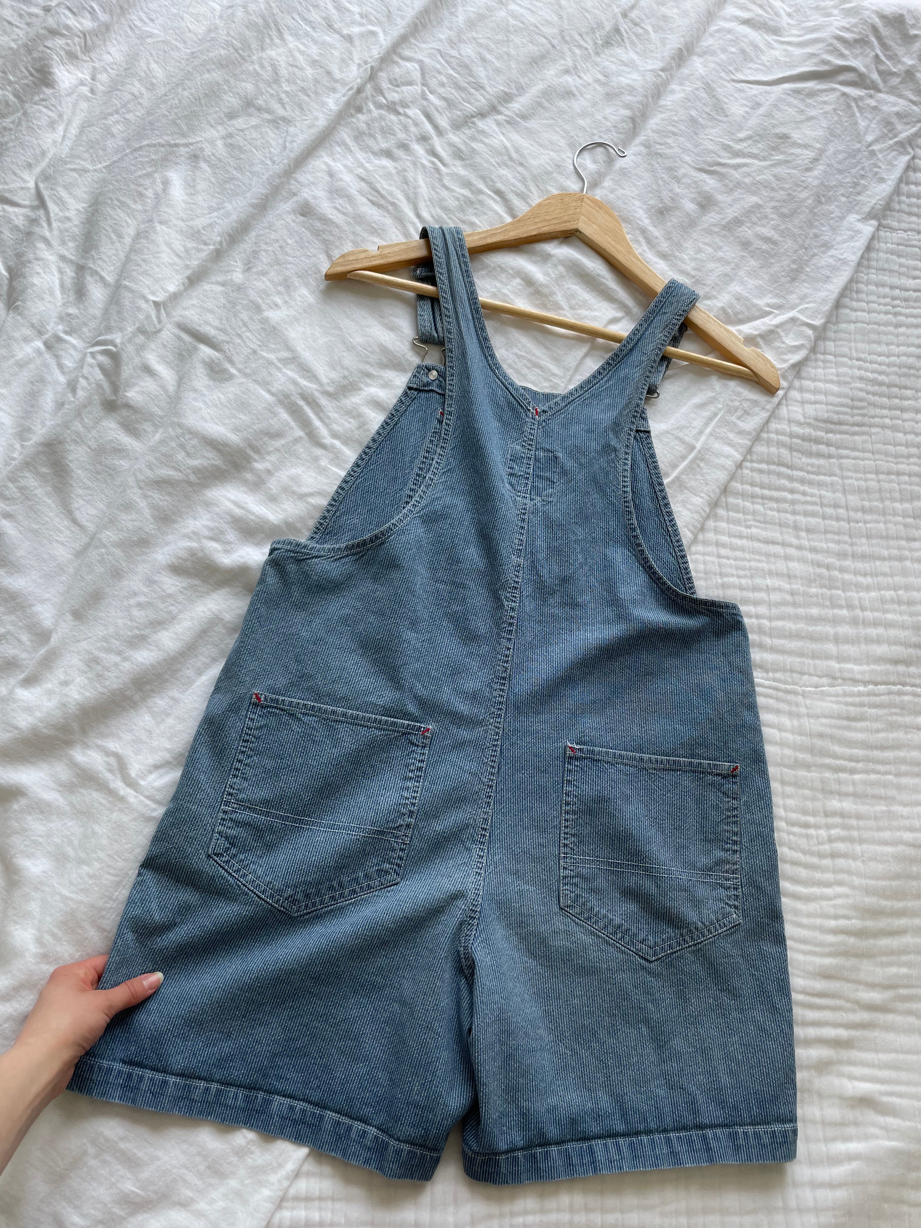 Pinstripe Gloria Vanderbilt Shortalls (PM)